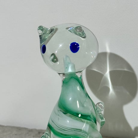 Glass Cat Sculpture