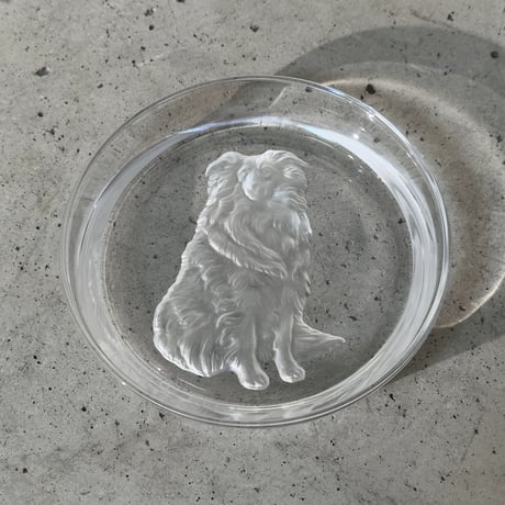 Dog Glass Plate