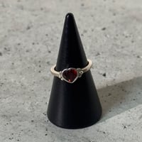 Garnet Heart Ring