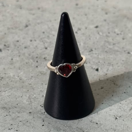 Garnet Heart Ring