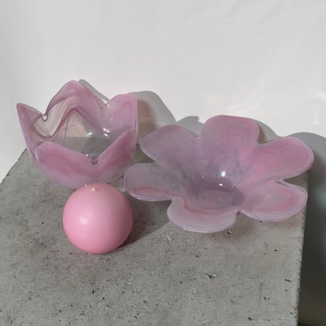 Pink Flower Candle