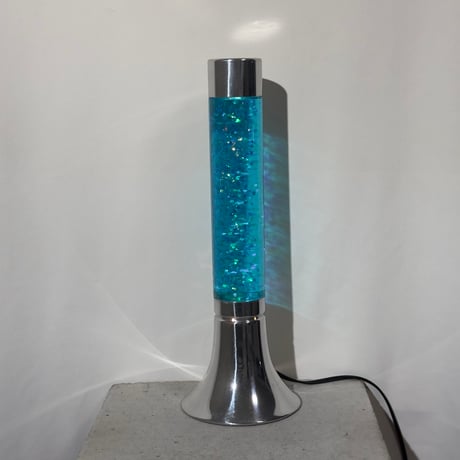 Blue Glitter Lamp