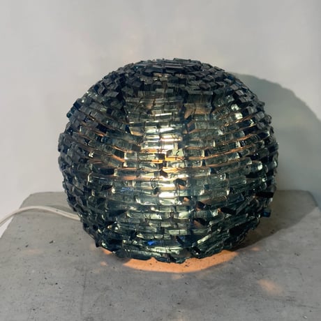 Blue Glass Ball Lamp