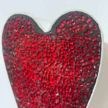 Glass Heart Vase