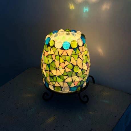 Green Mosaic Lamp