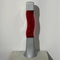 Wavy Red Glitter Lamp