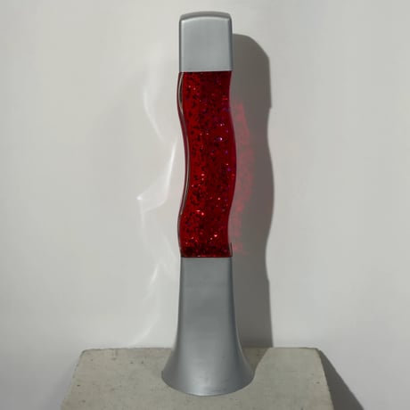 Wavy Red Glitter Lamp