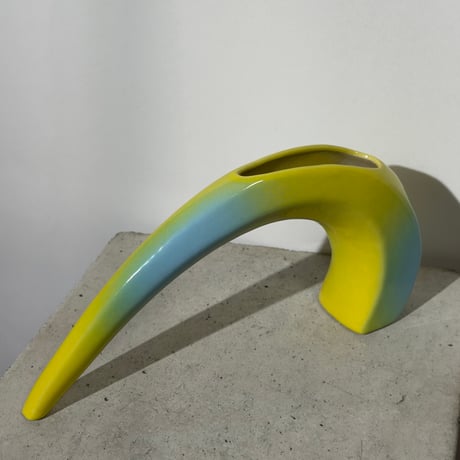Yellow Curve Vase
