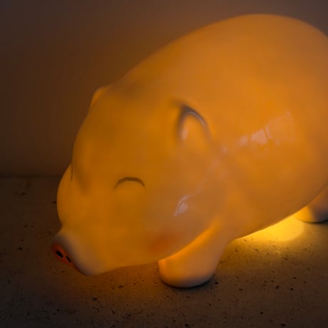 Ceramic Pig Lamp