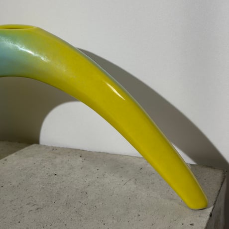 Yellow Curve Vase