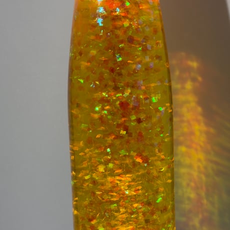 Yellow Glitter Lamp