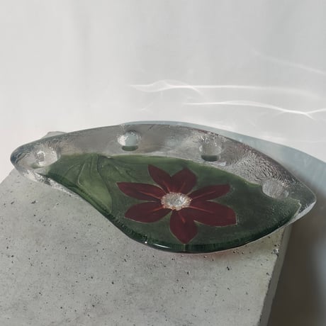 Flower Glass Candle Holder