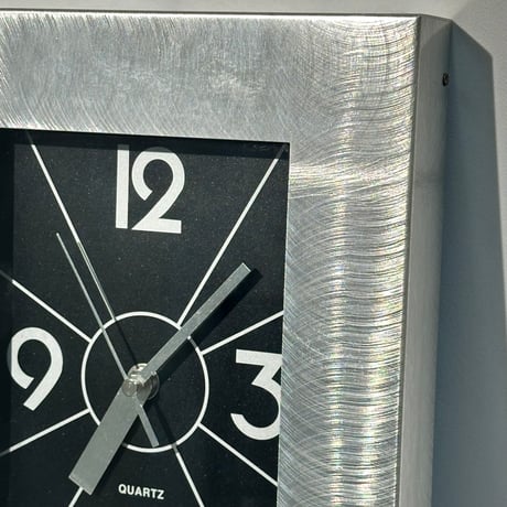 Silver Square Clock
