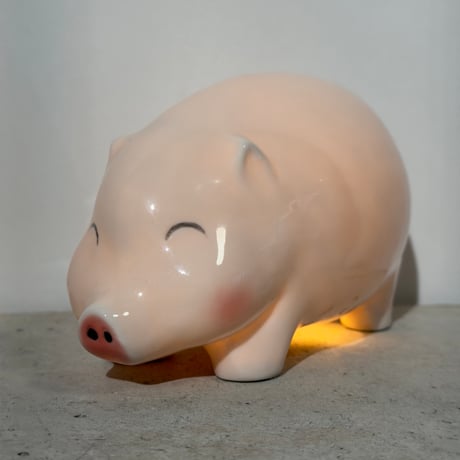 Ceramic Pig Lamp