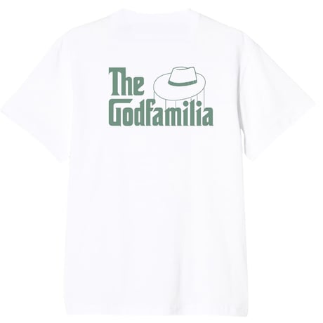 The Godfamilia Tee (White & Old Mafia Green)