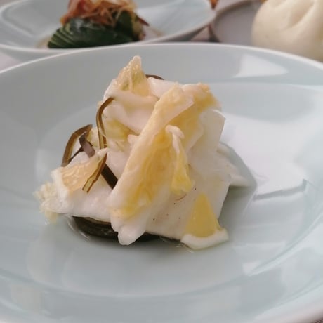 2024.3.23 春の発酵中華　オンラインレッスン後　レシピとアーカイブ視聴　肉まん、タラと発酵白菜漬けのスープ,きゅうりの辛み漬け、発酵白菜漬け、甘酒のヨンジーガムロ