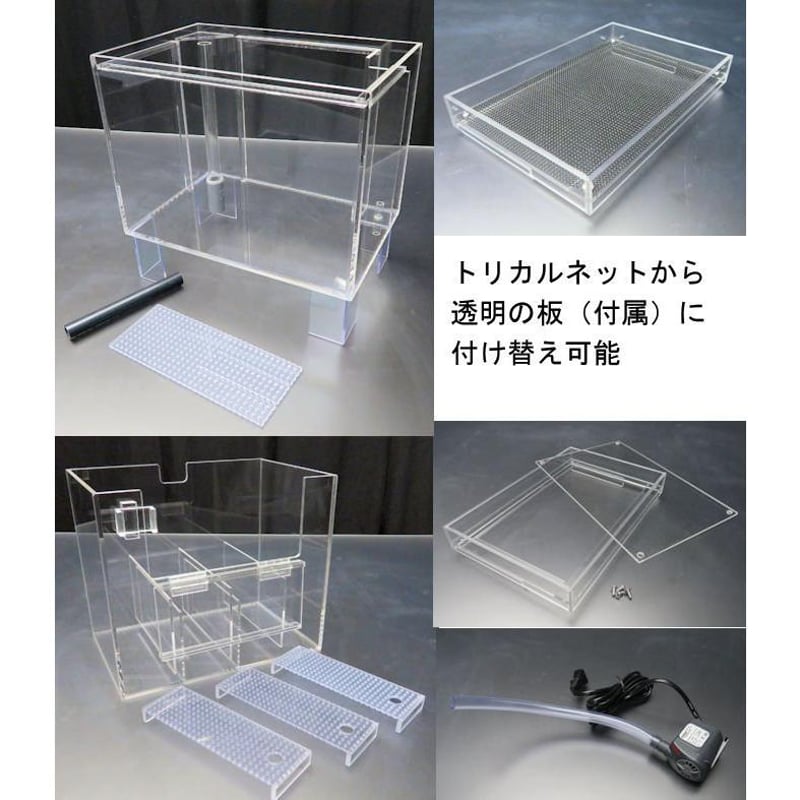 小さなオーバーフロー水槽 30×25×51cm | アクリルケージのお店 小さなオーバーフロー水槽 30×25×51cm | アクリルケージのお店