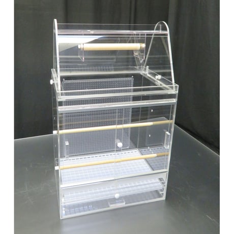 インコ　文鳥 ケージ　新商品 35×25×43　ひよこ電球屋根付　冬セット