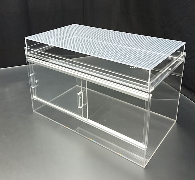 爬虫類ケース45×25×25スライド扉 箱型フタ | アクリルケージのお店 爬虫類ケース45×25×25スライド扉 箱型フタ | アクリルケージのお店