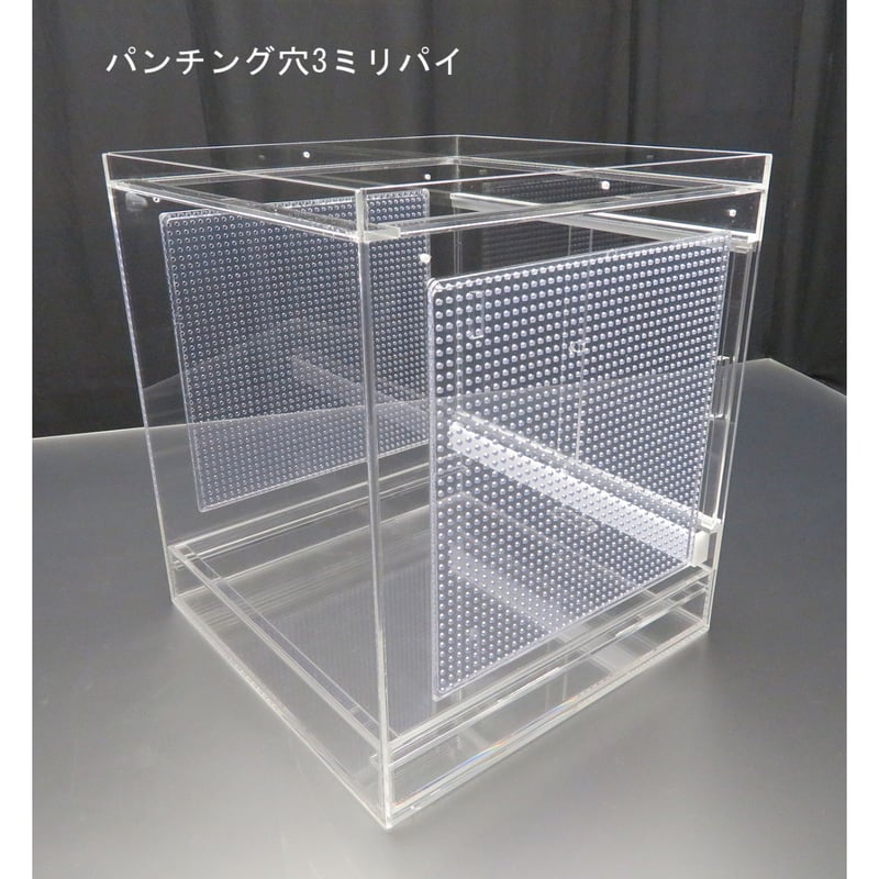 NEO側板パンチング鳥かご アクリル三角屋根 ルーバースノコ付 35 NEO側板パンチング鳥かご アクリル三角屋根 ルーバースノコ付 35