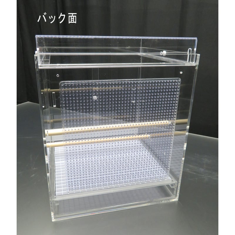 NEOアクリル鳥かご 箱型フタ ルーバースノコ付 35×35×総H43cm NEOアクリル鳥かご 箱型フタ ルーバースノコ付 35×35×総H43cm