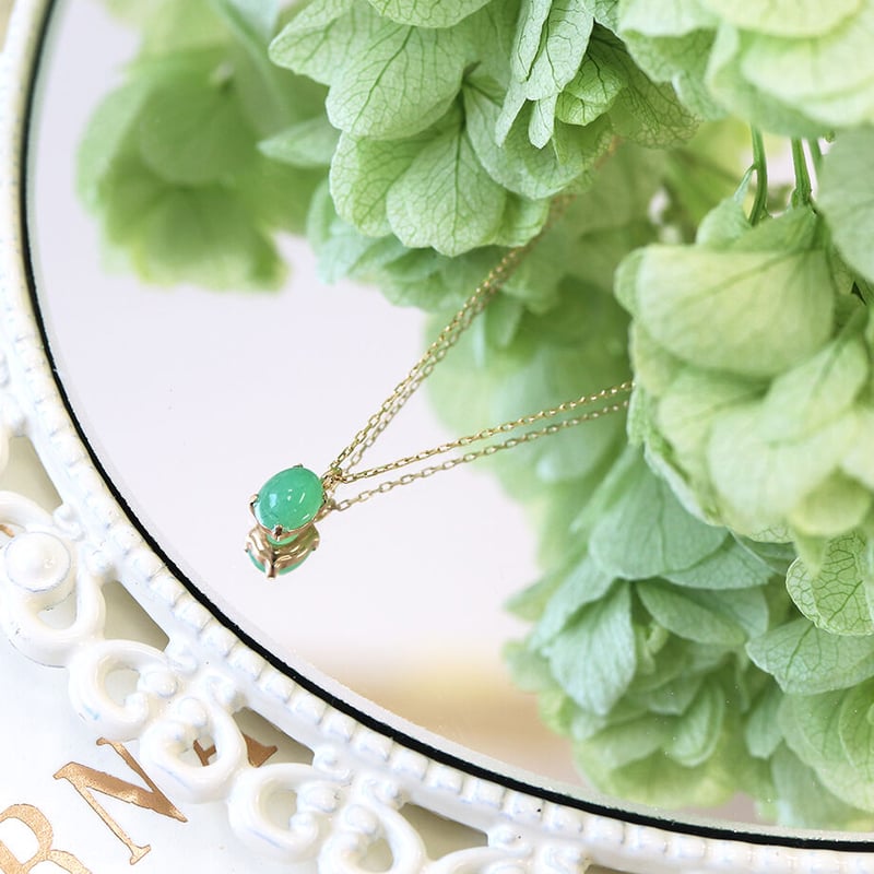 K10 ゴールド カルセドニーネックレス (pink & blue & green) 783