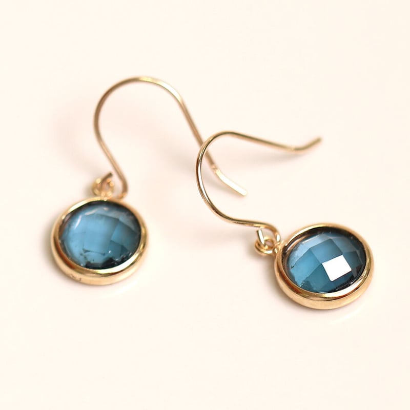 K10 ゴールド ロンドンブルートパーズピアス (フックタイプ