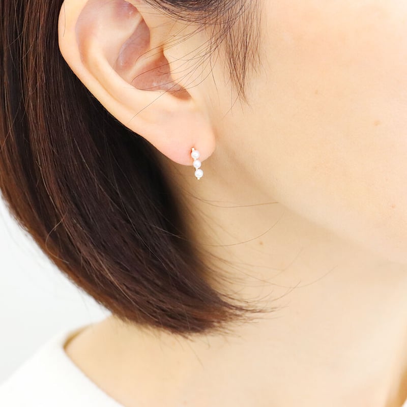K10 ゴールド 淡水パールバーピアス 777698-330 | Manieru Party K10 ゴールド 淡水パールバーピアス 777698-330 | Manieru Party