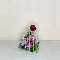 【造花】鳥かごアレンジメント