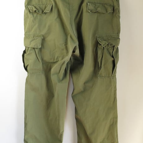 [Damaged] 60s US Army Jungle Fatigue Pants 4th Model Rip-Stop (Large/Short)