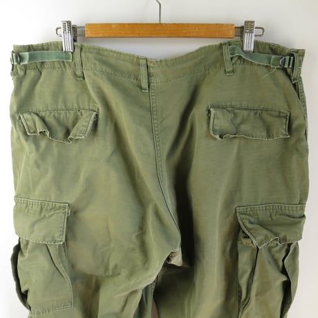 [Damaged] 60s US Army Jungle Fatigue Pants 4th Model Rip-Stop (Large/Short)