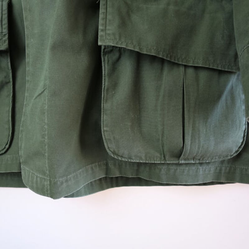 60's ◎ノンリップ U.S.M.C. デポリペア物WR POPLIN 3rd 60s US Army Jungle Fatigue Jacket 3rd Model Non