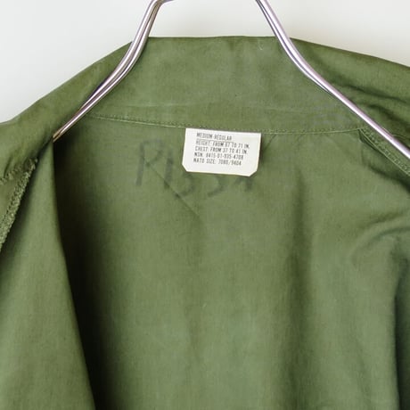 70s US Army Jungle Fatigue Jacket 3rd Model Non-Rip Cotton Poplin (Medium/Regular)