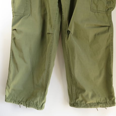 [Damaged] 60s US Army Jungle Fatigue Pants 4th Model Rip-Stop (Large/Short)