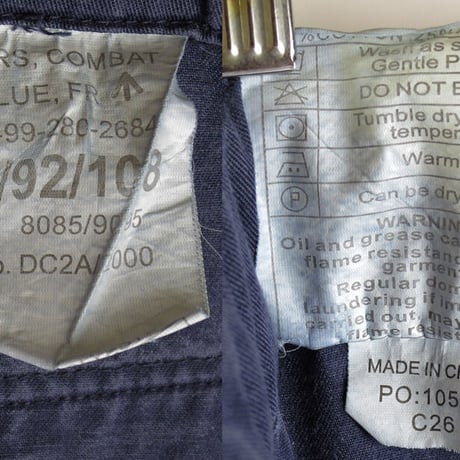 00s British Royal Navy Trousers Cargo Pants (80/92/108)