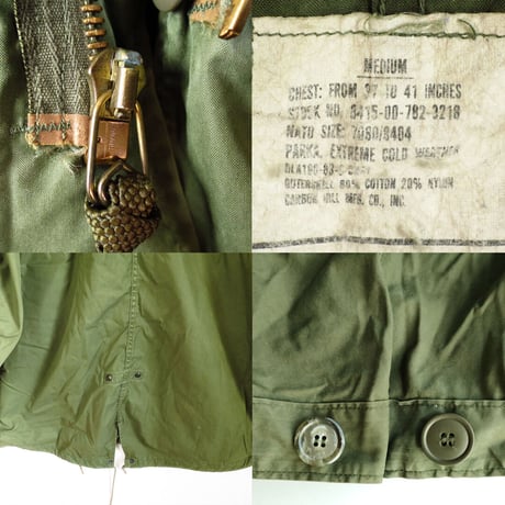 80s US Army M-65 Fishtail Parka Fullset (Medium)