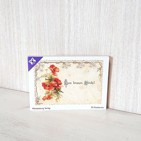 フランスアンティーク ポストカードブック 絵葉書 1冊 白黒 絵葉書帖