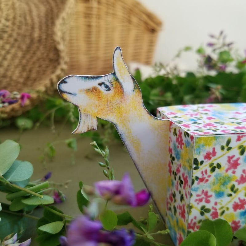 山羊(ヤギ)&ヤマハギ」ギフトボックス展開図 | Kyoco's 展開図 山羊(ヤギ)&ヤマハギ」ギフトボックス展開図 | Kyoco's 展開図