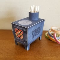 「薪ストーブ」小物ケース展開図