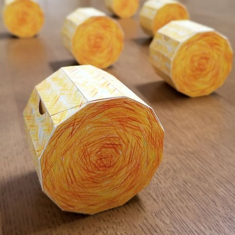 「麦稈（ばっかん）ロール／麦わらロール」ギフトボックス展開図