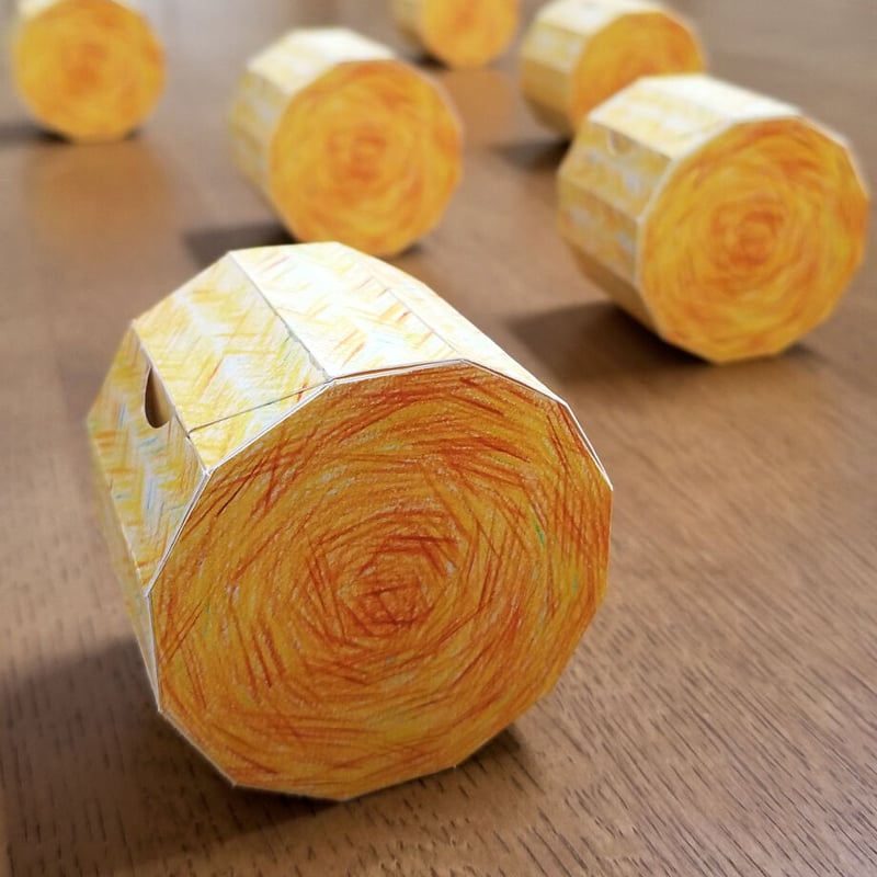 麦稈（ばっかん）ロール／麦わらロール」ギフトボックス展開図