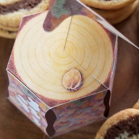 「切り株（きりかぶ）／丸太（まるた）」小物ケース展開図
