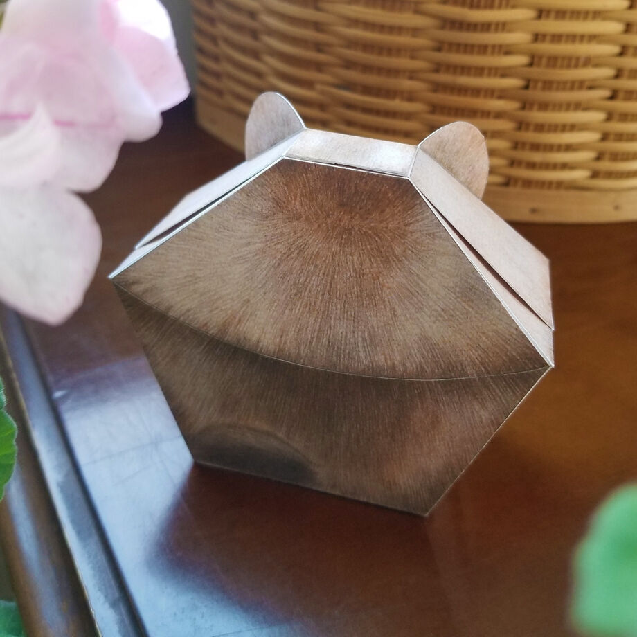 エゾタヌキ／狸（たぬき）」小物ケース展開図 | Kyoco's 展開図