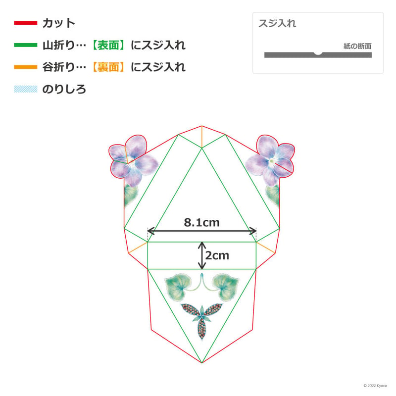 すみれ」種のパッケージ 2color展開図 | Kyoco's 展開図