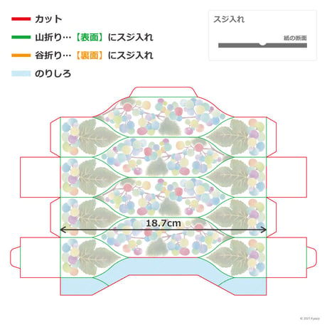 「野葡萄（のぶどう）」ギフトボックス展開図