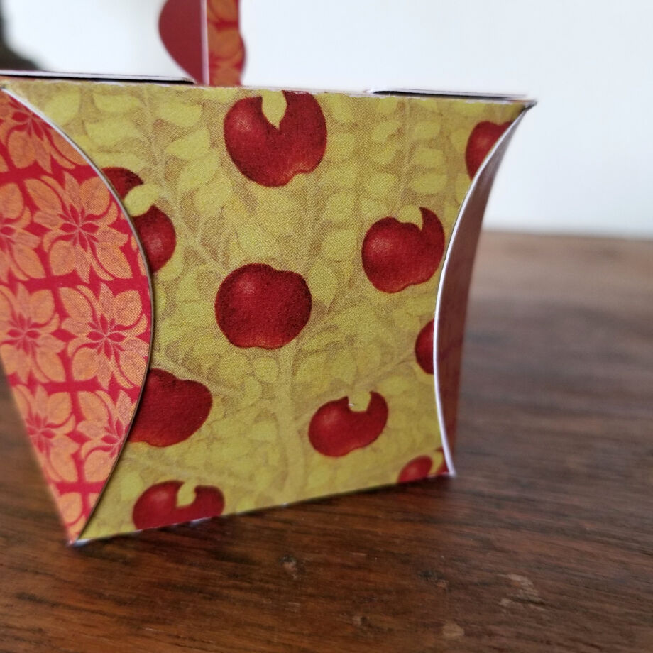 印刷済み「林檎（りんご）」小物ケース展開図 | Kyoco's 展開図