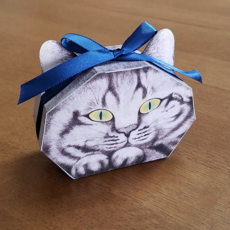 見つめる猫」ギフトボックス展開図 | Kyoco's 展開図
