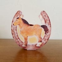 「ばん馬（起き上がりこぼし）みくじ」展開図