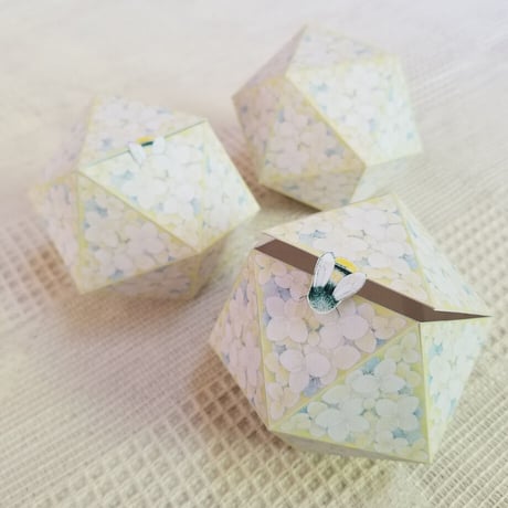 「アナベル／アジサイ」小物ケース展開図