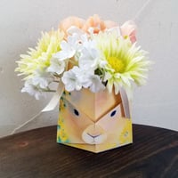「福寿草＆エゾユキウサギ」ギフトボックス展開図